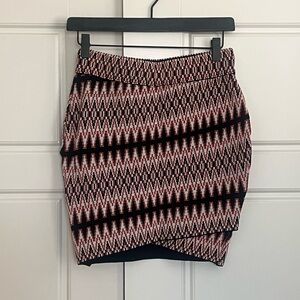 Valentino Garavani metallic Black and Orange Skirt